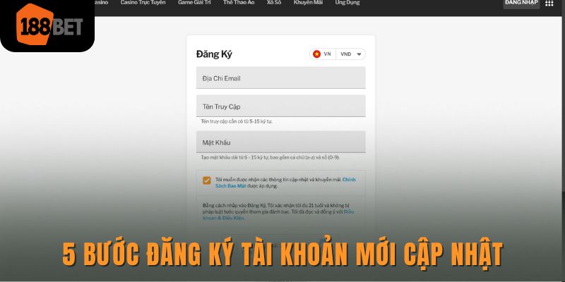 5 bước đăng ký tài khoản mới cập nhật